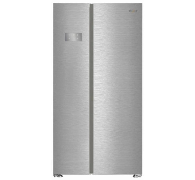Whirlpool Холодильник Whirlpool SBS, 179x91x70.5, xолод.відд.-375л, мороз.відд.-218л, 2дв., E, NF, дисплей, інв., зона нульова, сріблястий