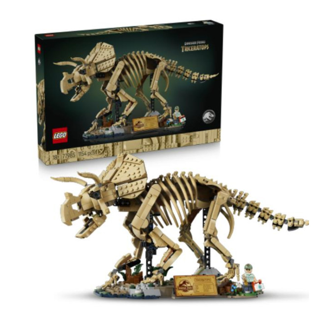 LEGO Конструктор LEGO Jurassic World Скамянілості динозаврів: трицератопс