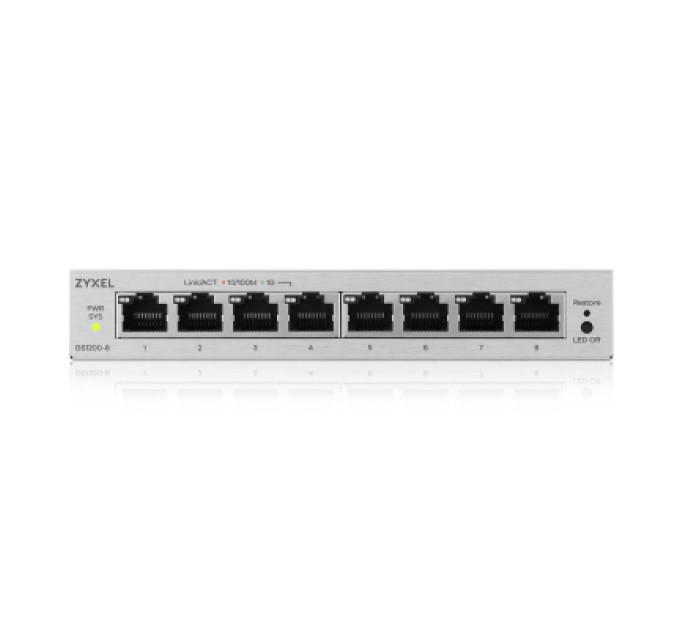 ZyXel Комутатор мережевий ZyXel GS1200-8 v3 (GS1200-8V3-EU0101F)