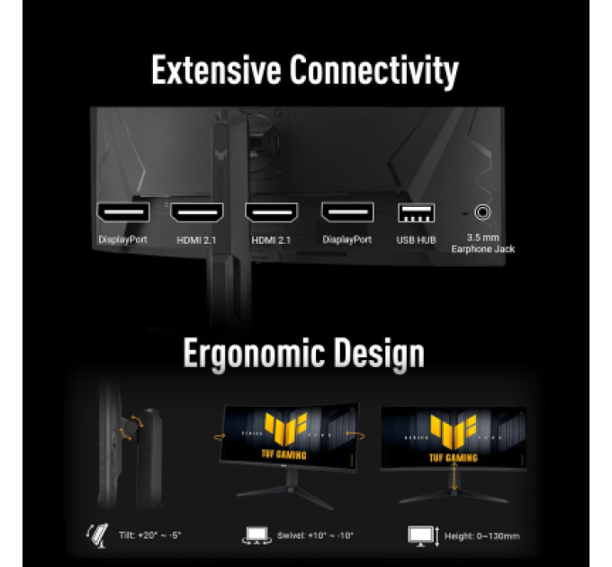 ASUS Монітор ASUS TUF Gaming VG34WQL5A (90LM0CI1-B01171)