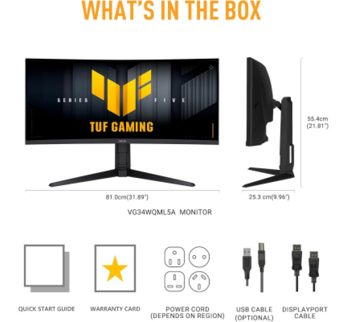 ASUS Монітор ASUS TUF Gaming VG34WQL5A (90LM0CI1-B01171)