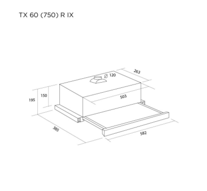 Pyramida Витяжка кухонна Pyramida TX 60 (750) R IX