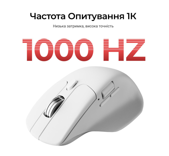 Keychron Миша бездротова Keychron M6S WL White (M6S-B72)