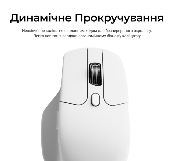 Keychron Миша бездротова Keychron M6S WL White (M6S-B72)