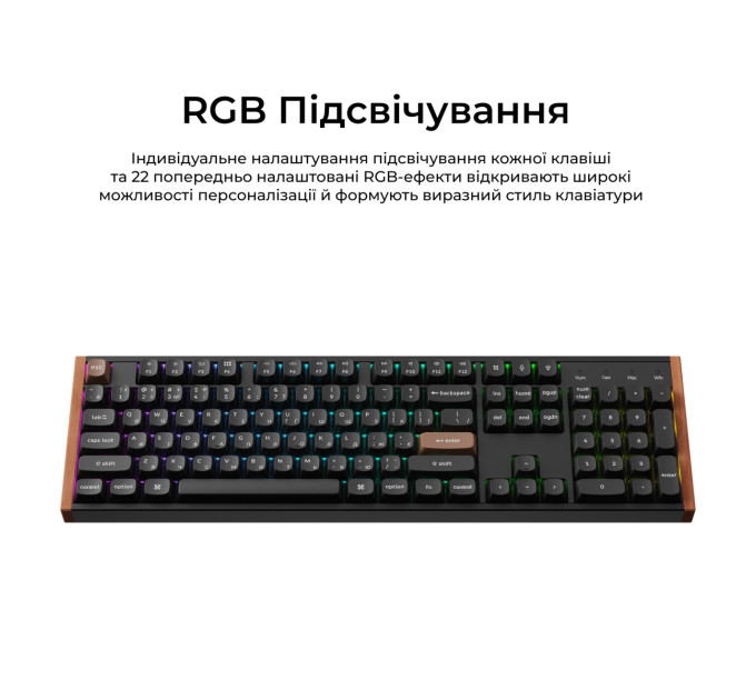Keychron Клавіатура бездротова Keychron K10 HE Magnetic Switch Black RGB (K10H-F1-UA)