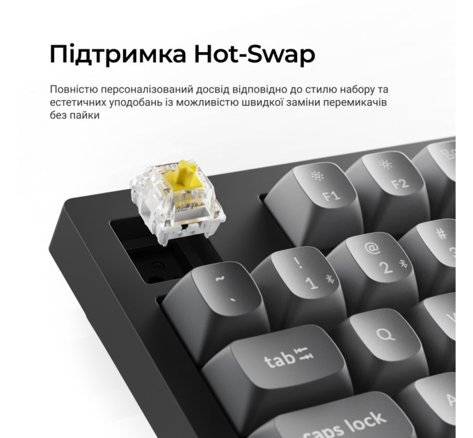 Keychron Клавіатура бездротова Keychron K10 Max Keychron Super Banana Switch Black RGB (K10M-H4-UA)