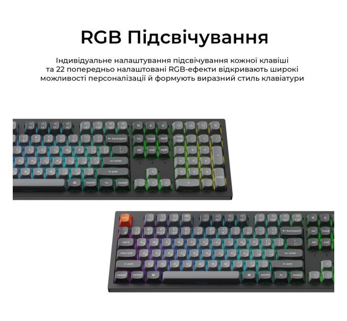 Keychron Клавіатура бездротова Keychron K10 Max Keychron Super Banana Switch Black RGB (K10M-H4-UA)
