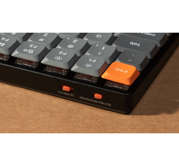 Keychron Клавіатура бездротова Keychron K3 Max, Gateron MX 2.0 Brown, Hot-Swap, RGB UA Black (K3M-H3-UA)