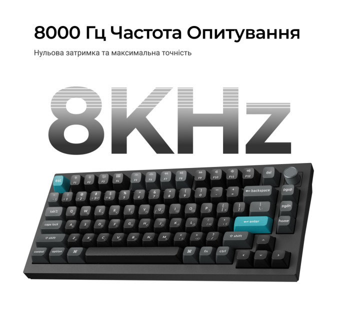 Keychron Клавіатура бездротова Keychron Q1 Ultra Keychron Red Switch Black RGB (Q1U-M1-UA)