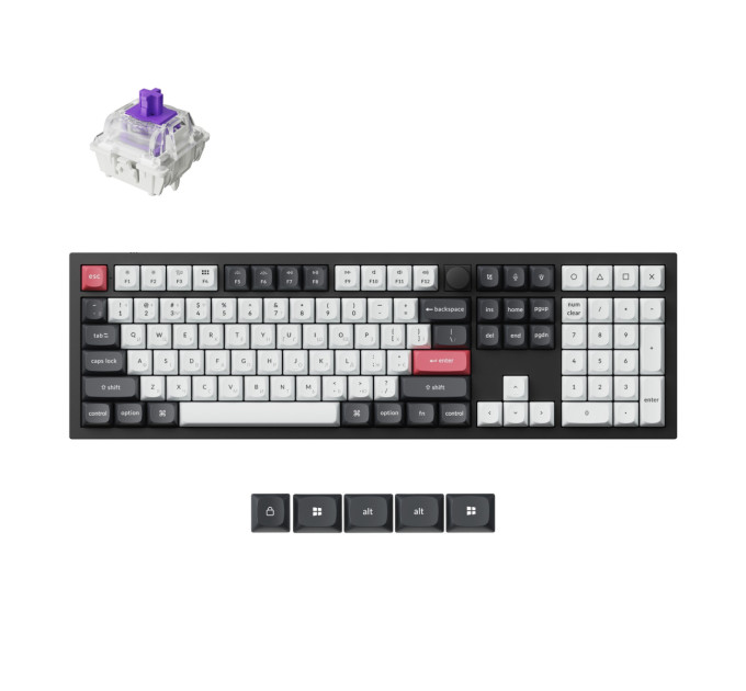 Keychron Клавіатура бездротова Keychron Q6 HE Magnetic Switch Black RGB (Q6H-M1-UA)