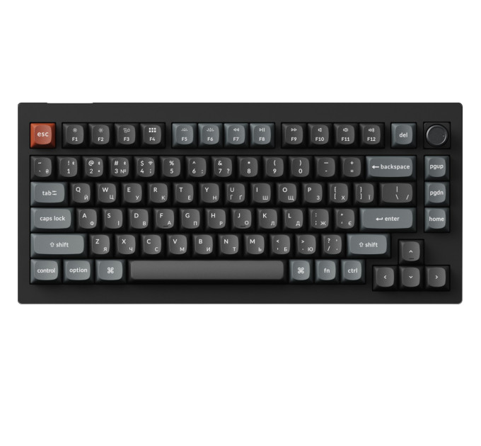Keychron Клавіатура бездротова Keychron V1 Ultra Keychron Red Switch Black RGB (V1U-D1-UA)