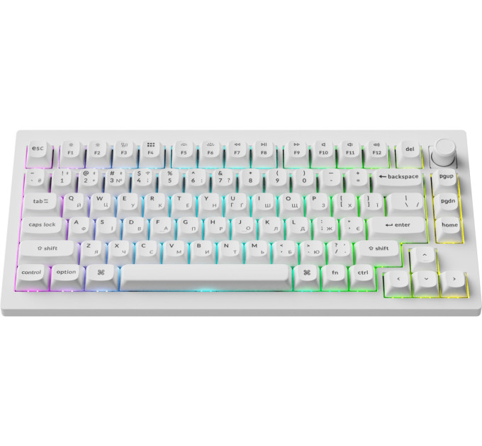 Keychron Клавіатура бездротова Keychron V1 Ultra Keychron Red Switch White RGB (V1U-F1-UA)