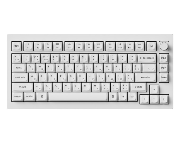 Keychron Клавіатура бездротова Keychron V1 Ultra Keychron Red Switch White RGB (V1U-F1-UA)