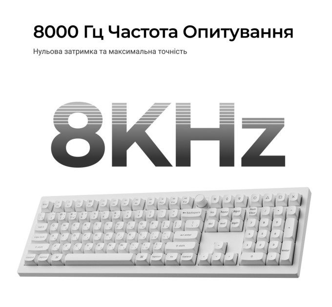 Keychron Клавіатура бездротова Keychron V6 Ultra Keychron Red Switch White RGB (V6U-F1-UA)