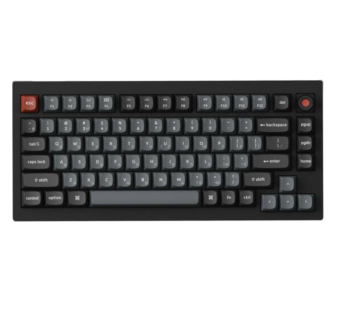 Keychron Клавіатура Keychron V1 8K Keychron Super Red Switch Black RGB (V1W-D1-UA)