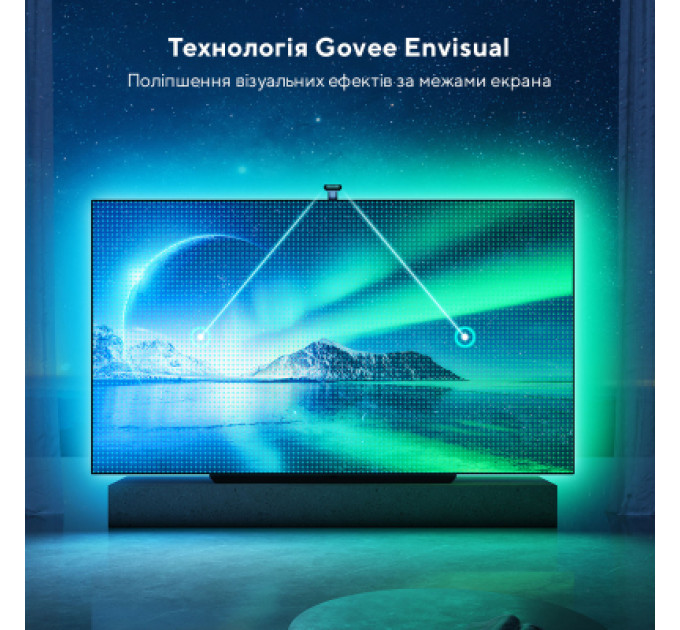 Govee Світлодіодна стрічка Govee Набір H605C Envisual TV Backlight T2 with Dual Cameras 55-65'', RGBIC, WI-FI/Bluetooth, чорний (H605C311)