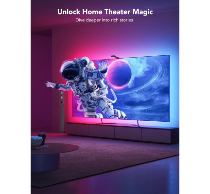Govee Світлодіодна стрічка Govee Набір H605C Envisual TV Backlight T2 with Dual Cameras 75-85'', RGBIC, WI-FI/Bluetooth, чорний (H605C312)