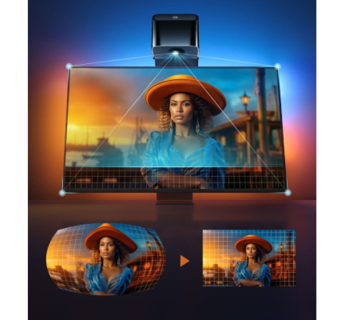 Govee Світлодіодна стрічка Govee Набір H6097 TV Backlight 3 Lite 40-50'', RGBICW, WI-FI/Bluetooth, чорний (H60973D1)