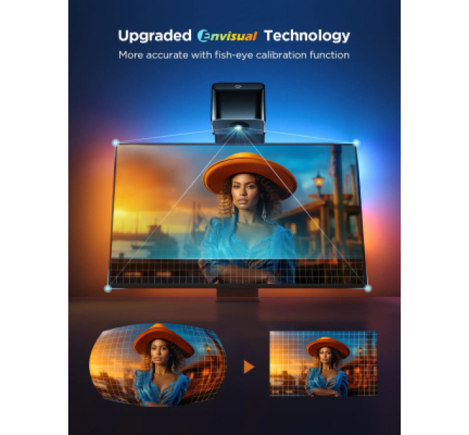 Govee Світлодіодна стрічка Govee Набір H6099 TV Backlight 3 Lite 55-65'', RGBIC, WI-FI/Bluetooth, чорний (H60993D1)