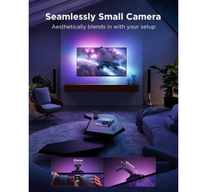 Govee Світлодіодна стрічка Govee Набір R2A80 Three-camera TV Backlight 55-65'', RGBIC, WI-FI/Bluetooth, чорний (R2A80C11)