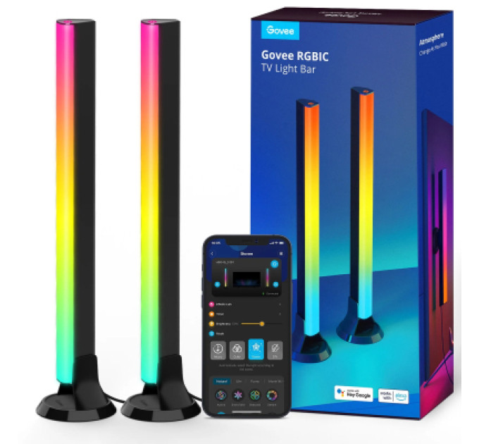 Govee Світлодіодна стрічка Govee Набір H6046 Flow Plus Light Bars, RGBIC, WI-FI/Bluetooth, чорний (H6046311)
