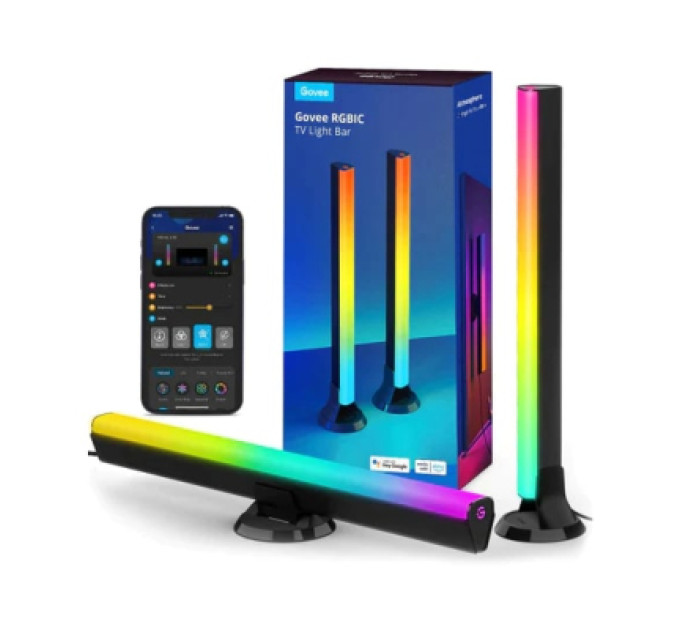 Govee Світлодіодна стрічка Govee Набір H6046 Flow Plus Light Bars, RGBIC, WI-FI/Bluetooth, чорний (H6046311)