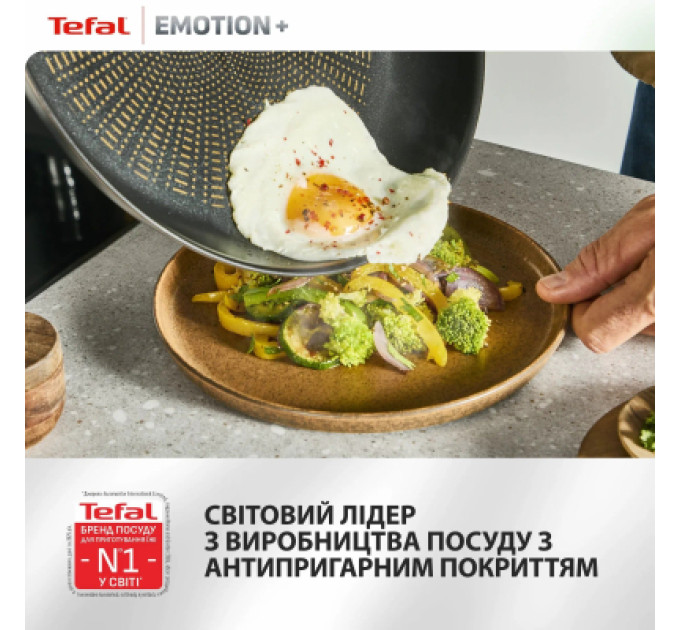 Tefal Сковорода Tefal для млинців Emotion+ 25см чорний (E3383855)