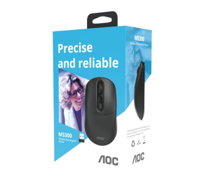 AOC Мишка AOC MS300B Wireless/Bluetooth Black (MS300B/LA)