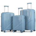 2E Bags&Cases Набір валіз 2E, M7969, поліпропілен, (L+M+S), 4 колеса, кодовий замок, блакитний