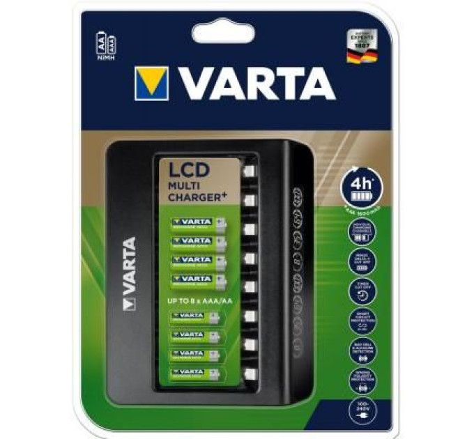 Varta Зарядний пристрій для акумуляторів Varta LCD MULTI CHARGER PLUS (57681101401)