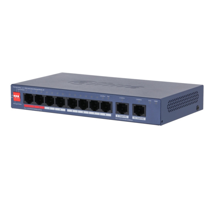 Комутатор Dahua DH-CS4010-8GT-110-V2 PoE