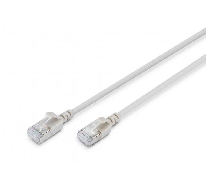 DIGITUS SCS Патч-корд DIGITUS CAT 6a F-FTP Slim, 2 м, AWG 32/7, Cu, LSZH, сірий