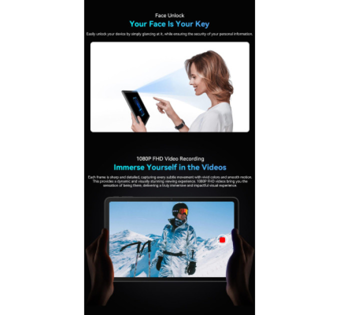 Планшет Oscal Pad 100 12.0" 6/256GB 4G (LTE) Sky Blue (6931548326335)