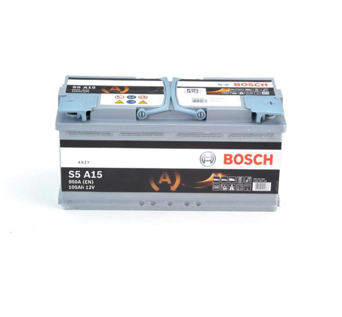 Акумулятор Bosch S5 AGM 12В 105Аг 950А R+ (0 092 S5A 150)