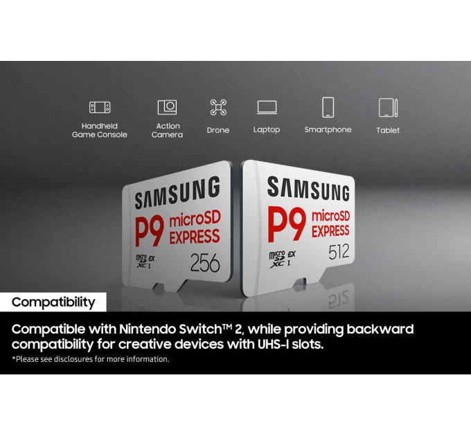 Samsung Карта пам’яті SAMSUNG  microSD Express Card  P9, до 800 Мб/с