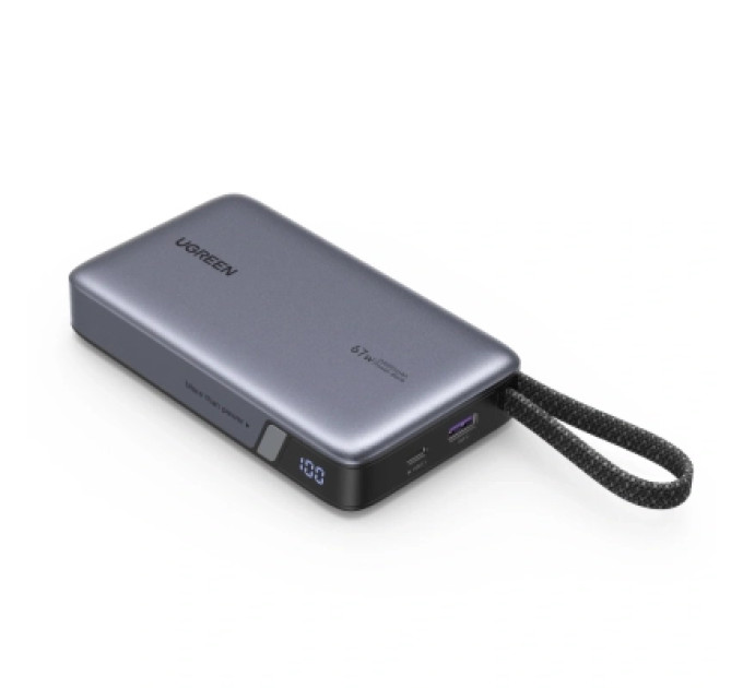 Ugreen Батарея універсальна Ugreen 20000 mAh 67W Cable Space gray (U_55996B)