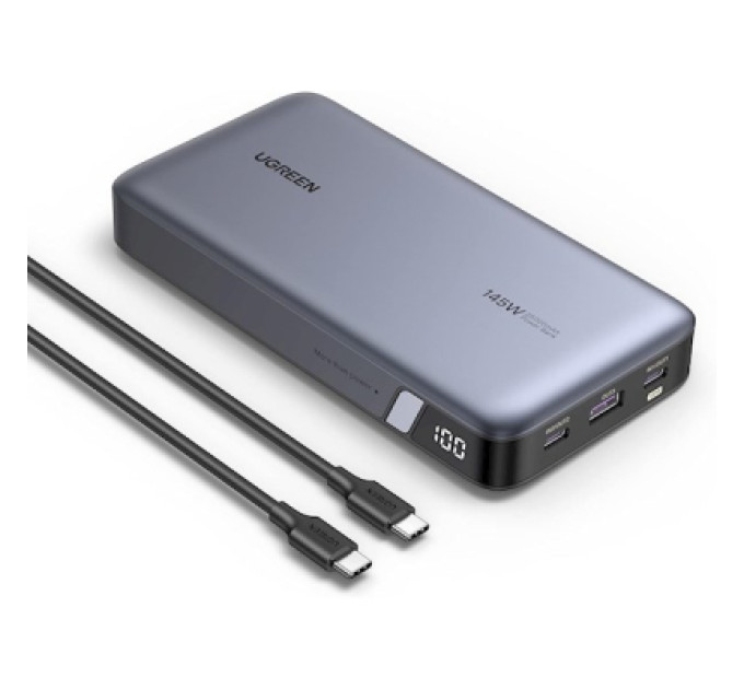 Ugreen Батарея універсальна Ugreen 25000 mAh 145W Fast Charging Space Gray (U_90597A)