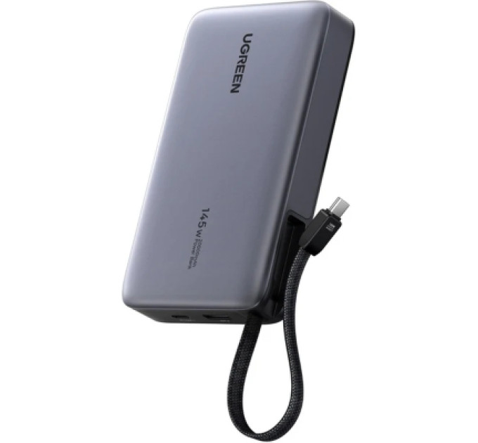 Ugreen Батарея універсальна Ugreen 20000 mAh 145W Fast Charging Cable Space gray (U_55992B)