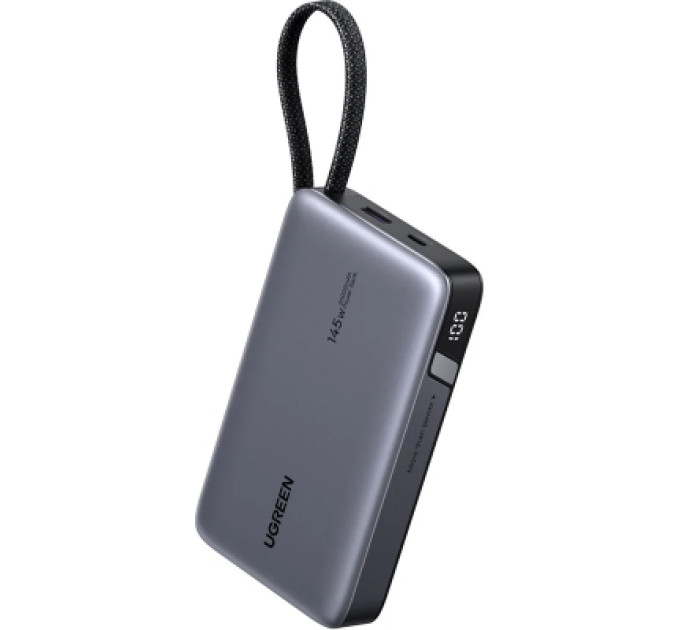 Ugreen Батарея універсальна Ugreen 20000 mAh 145W Fast Charging Cable Space gray (U_55992B)