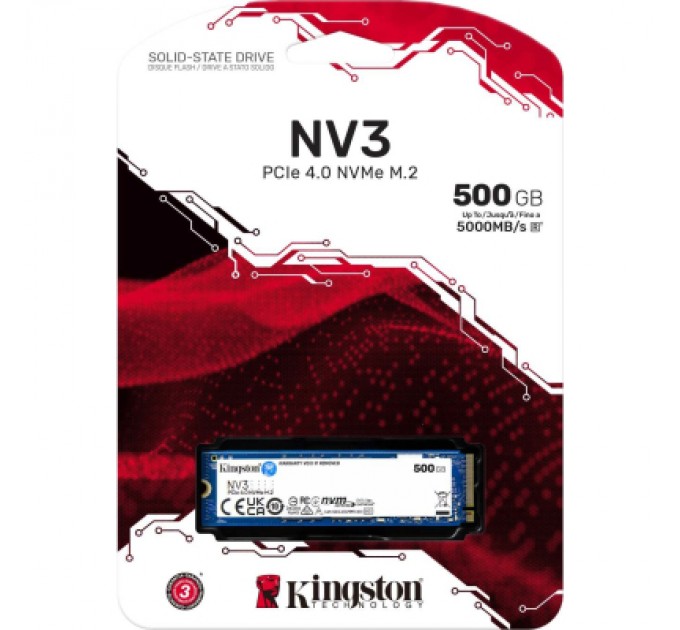 Kingston Накопичувач SSD M.2 2280 500GB Kingston (SNV3S/500G)