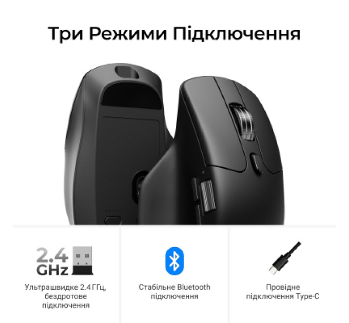 Keychron Мишка Keychron M6S Wireless/Bluetooth/USB Black (M6S-A72)