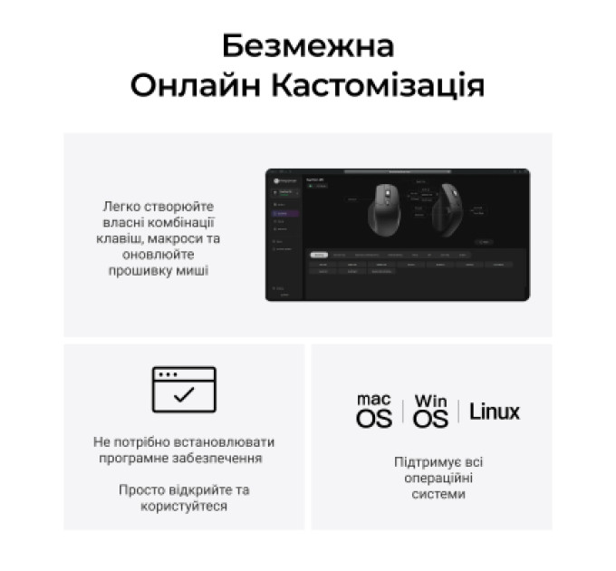 Keychron Мишка Keychron M6S Wireless/Bluetooth/USB Black (M6S-A72)
