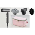 ARDESTO HA Фен ARDESTO Pink Touch, 1300Вт, 2 швидкості, 3 темп.режими, складана ручка, дорожня сумка, сірий+рожевий