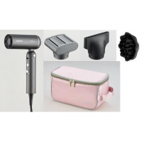 Фен ARDESTO Pink Touch, 1300Вт, 2 швидкості, 3 темп.режими, складана ручка, дорожня сумка, сірий+рожевий