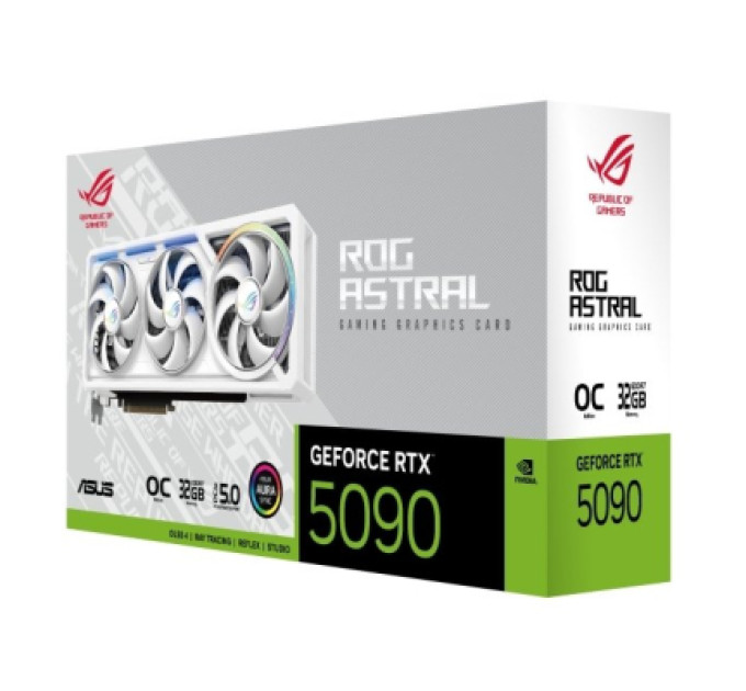 Відеокарта ASUS GeForce RTX5090 32GB ROG ASTRAL OC WHITE (ROG-ASTRAL-RTX5090-O32G-WHITE)