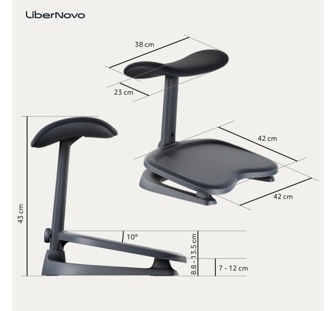 Підставка для ніг LiberNovo StepSync Footrest Midnight Black (CP-GW-0000002-00-01)
