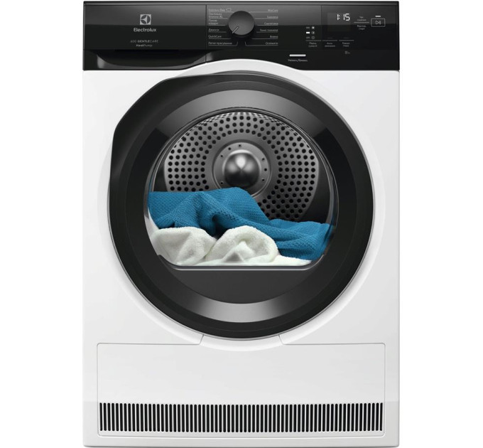 Сушильна машина Electrolux тепловий насос, 9кг, А+++, 64см, дисплей, білий