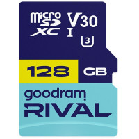 Карта пам`яті MicroSDXC 128GB UHS-I/U3 Class 10 Goodram + SD-adapter R100/W70MB/s + SD-adapter (GGSM3AA-1280R12)