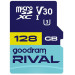 Goodram Карта пам`яті MicroSDXC 128GB UHS-I/U3 Class 10 Goodram + SD-adapter R100/W70MB/s + SD-adapter (GGSM3AA-1280R12)