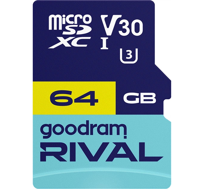 Goodram Карта пам`яті MicroSDXC 64GB UHS-I/U3 Class 10 Goodram + SD-adapter R100/W70MB/s + SD-adapter (GGSM3AA-0640R12)